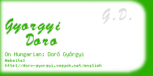 gyorgyi doro business card
